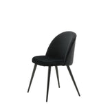 Jídelní židle Velvet, 2ks, černá, S50xD57xV76,5