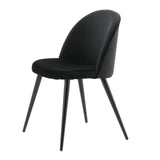 Jídelní židle Velvet, 2ks, černá, S50xD57xV76,5