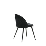 Jídelní židle Velvet, 2ks, černá, S50xD57xV76,5
