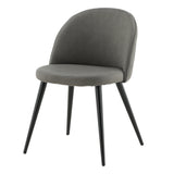 Jídelní židle Velvet, 2ks, šedá, S50xD57xV76,5