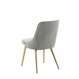 Jídelní židle Velvet, 2ks, šedá, S50xD66xV88,5