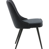 Jídelní židle Velvet, 2ks, černá, S50xD66xV88,5