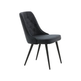 Jídelní židle Velvet, 2ks, černá, S50xD66xV88,5