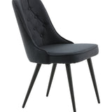 Jídelní židle Velvet, 2ks, černá, S50xD66xV88,5