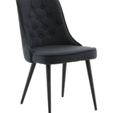 Jídelní židle Velvet, 2ks, černá, S50xD66xV88,5