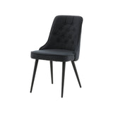 Jídelní židle Velvet, 2ks, černá, S50xD66xV88,5