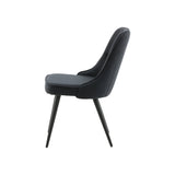Jídelní židle Velvet, 2ks, černá, S50xD66xV88,5