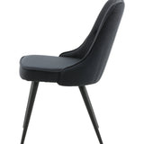 Jídelní židle Velvet, 2ks, černá, S50xD66xV88,5