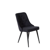 Jídelní židle Velvet, 2ks, černá, S50xD66xV88,5