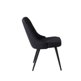 Jídelní židle Velvet, 2ks, černá, S50xD66xV88,5