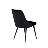 Jídelní židle Velvet, 2ks, černá, S50xD66xV88,5