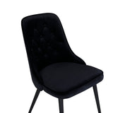 Jídelní židle Velvet, 2ks, černá, S50xD66xV88,5