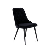 Jídelní židle Velvet, 2ks, černá, S50xD66xV88,5