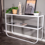 Odkládací stolek Rocker, bílý, 30x110