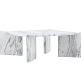 Konferenční stolek Rogaland, bílý, 40x100X100