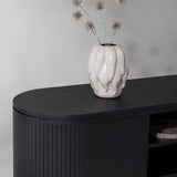 TV stolek Fjällbacka, černý, 160x45
