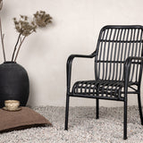 Lounge křeslo Rizal, černé, 64x57x90