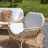 Lounge křeslo Moana, přírodní barva