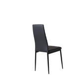 Jídelní židle Slim, 2ks, černá, S42xD48xV98