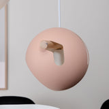 Závěsná lampa Tubbie, starorůžová