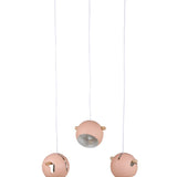 Závěsná lampa Tubbie, starorůžová