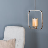 Závěsná lampa Aludra, stříbrná