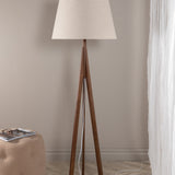 Stojací lampa Kona, hnědá