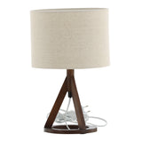 Stolní lampa Kona, hnědá