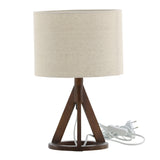 Stolní lampa Kona, hnědá