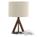 Stolní lampa Kona, hnědá