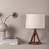 Stolní lampa Kona, hnědá